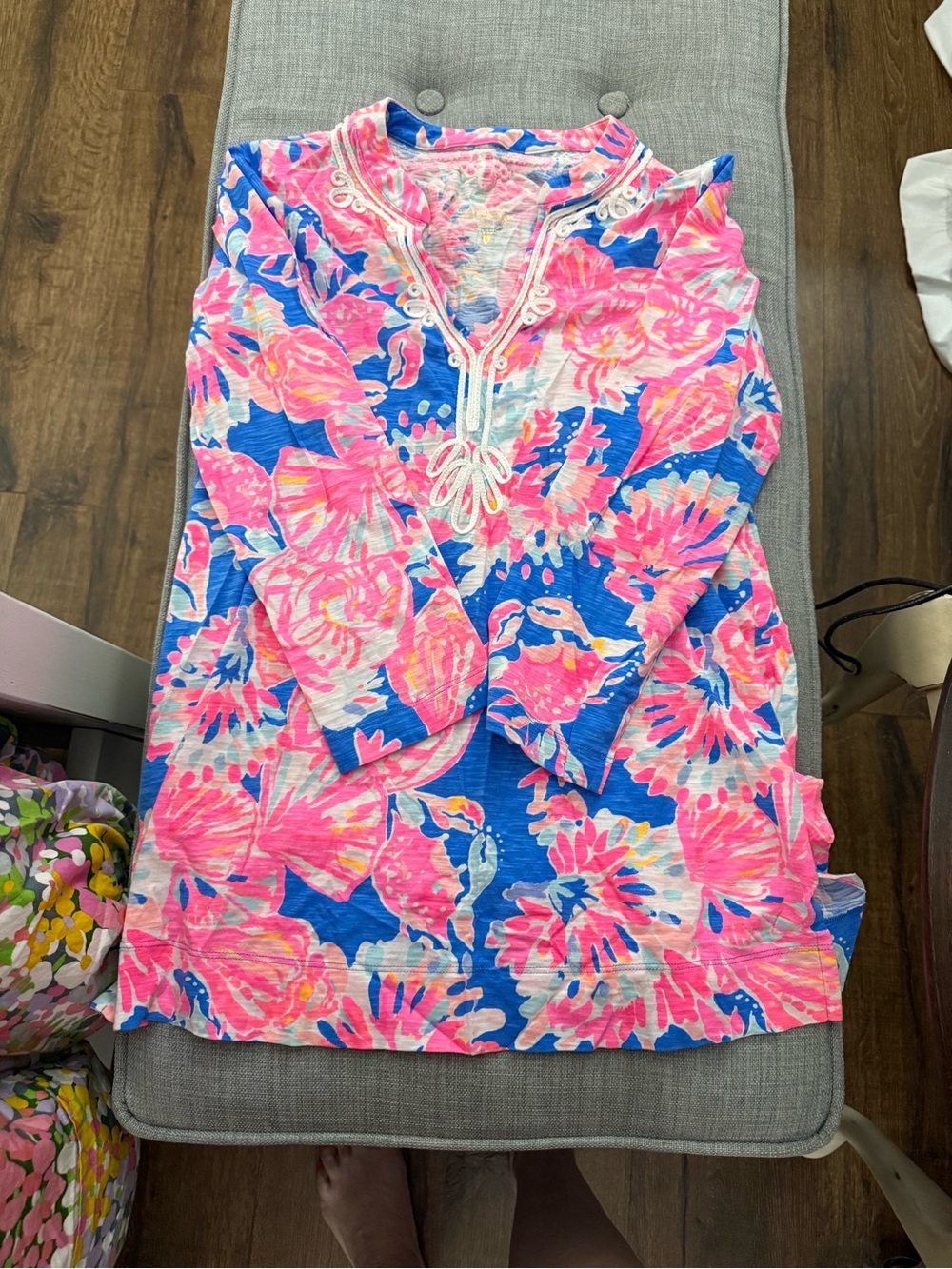 Lilly Pulitzer Pink & Blue Floral Tunic